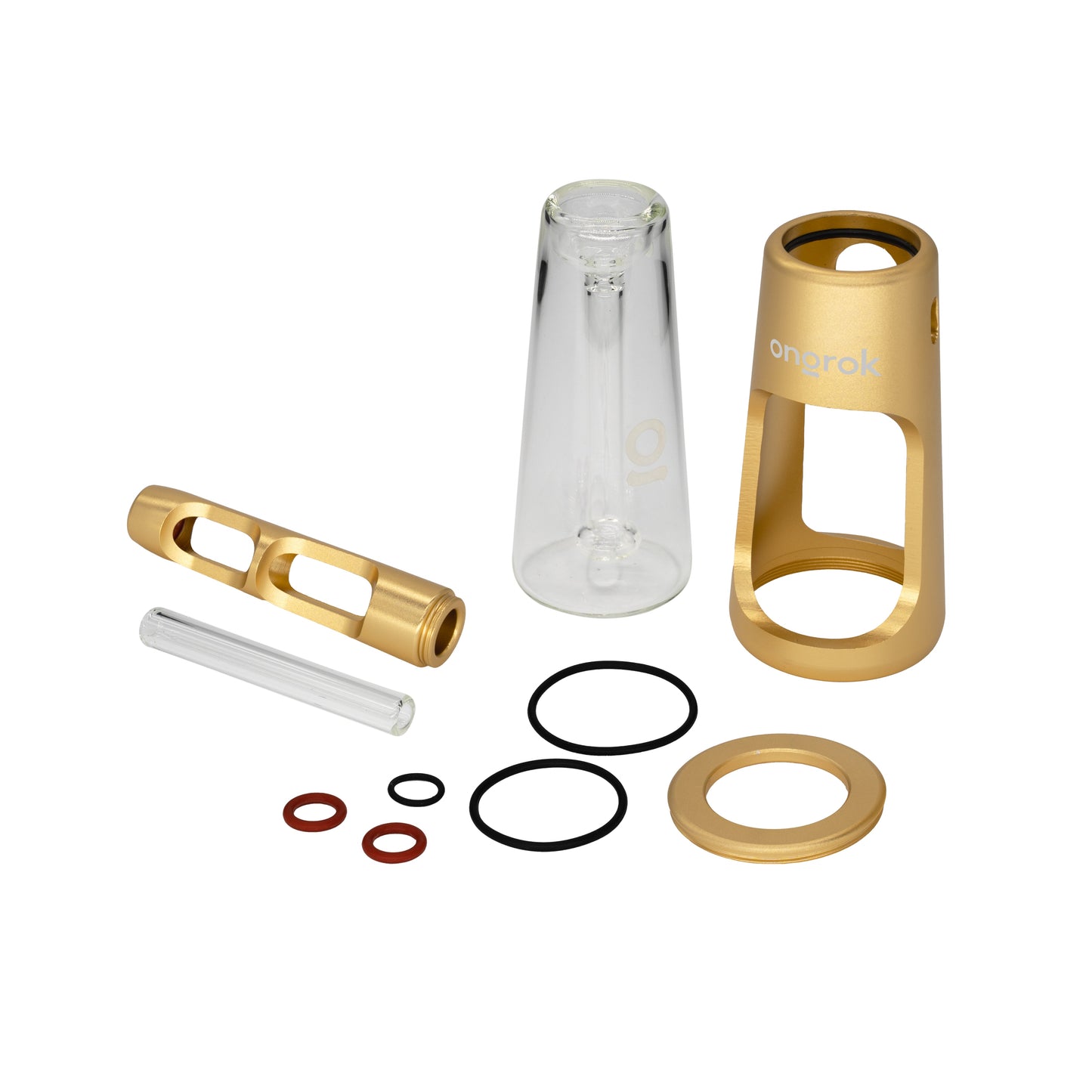 ONGROK Portable Glass Aluminum Bubbler Pipe