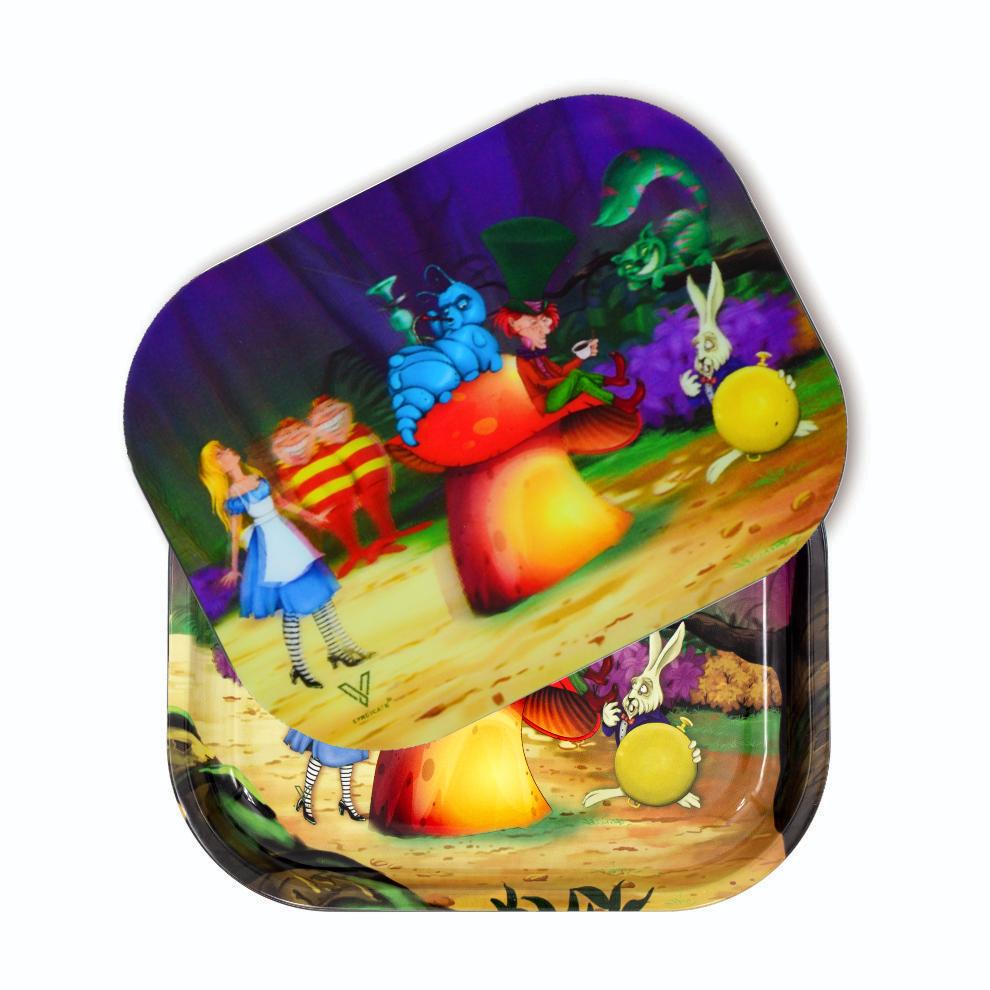 Alice Mushroom Rollin Tray With Magnetic Lid 2 Size Options