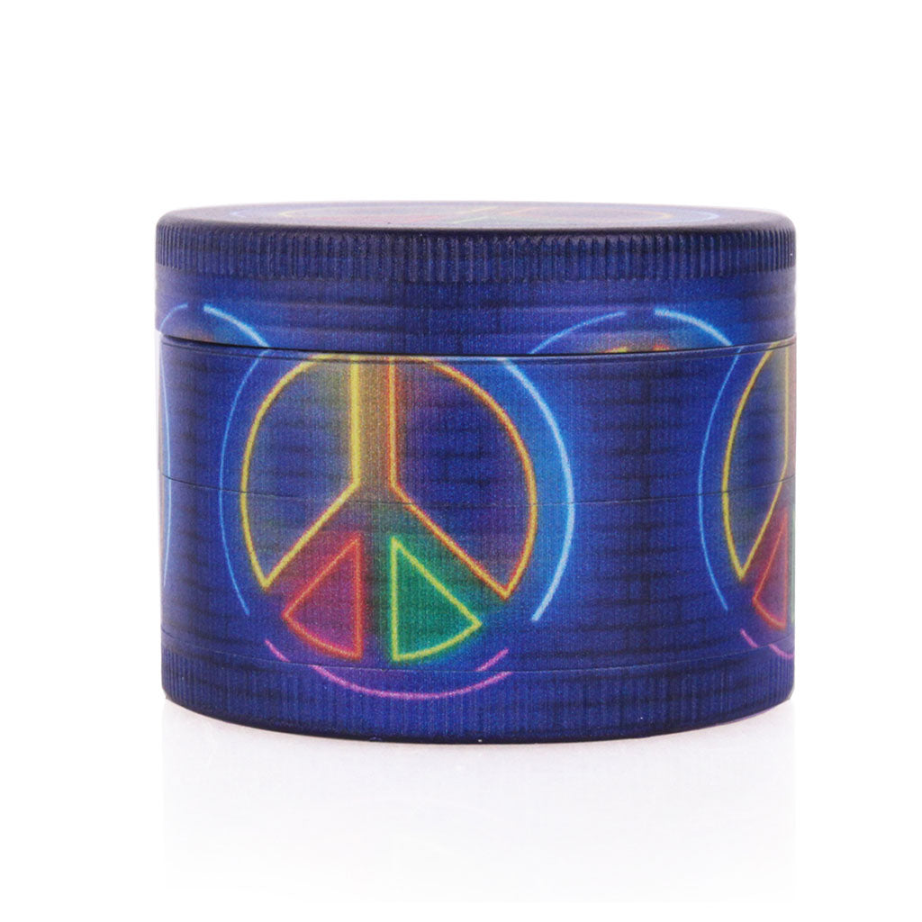 COLORFUL PSYCHEDELIC PEACE SYMBOL 4-PIECE GRINDER MULTIPLE STYLES