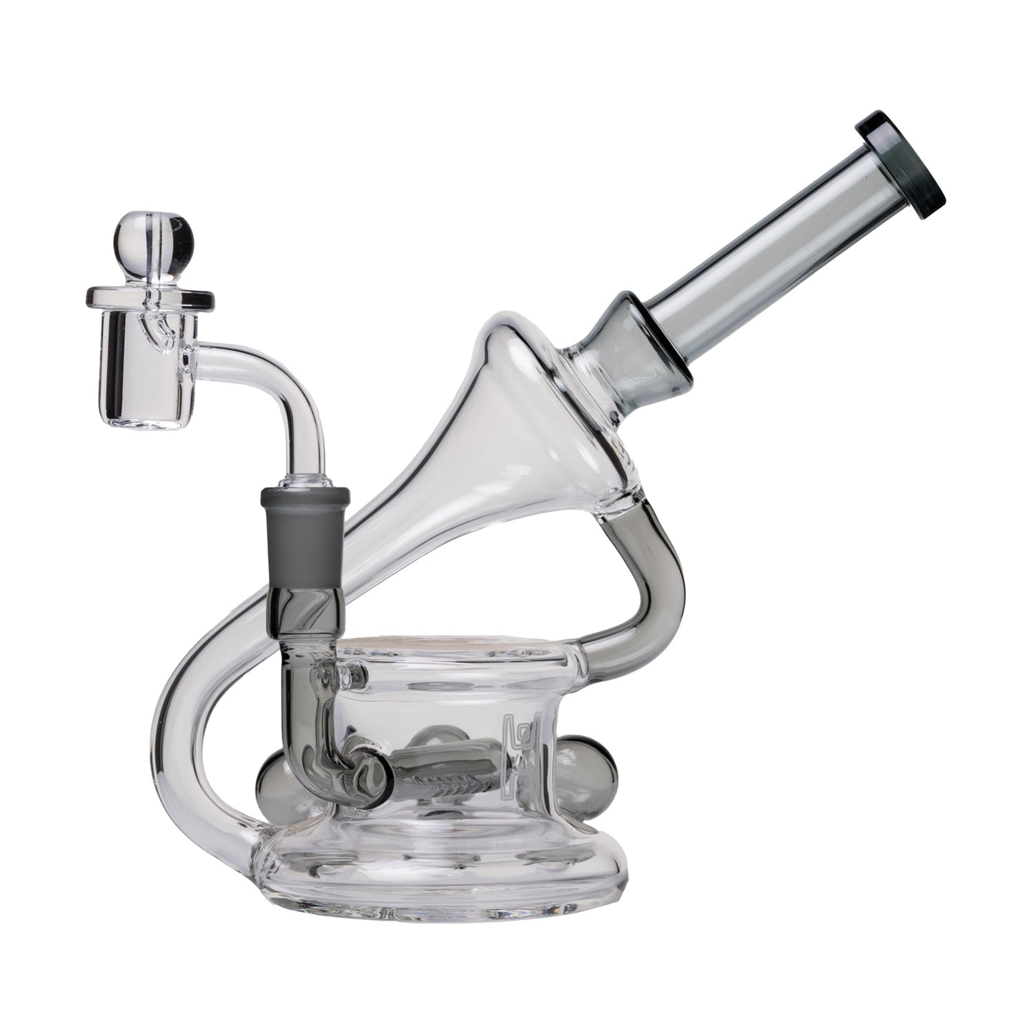 Human Grade 7.5" Recycler 45 (Triple Marble) Glass Rig