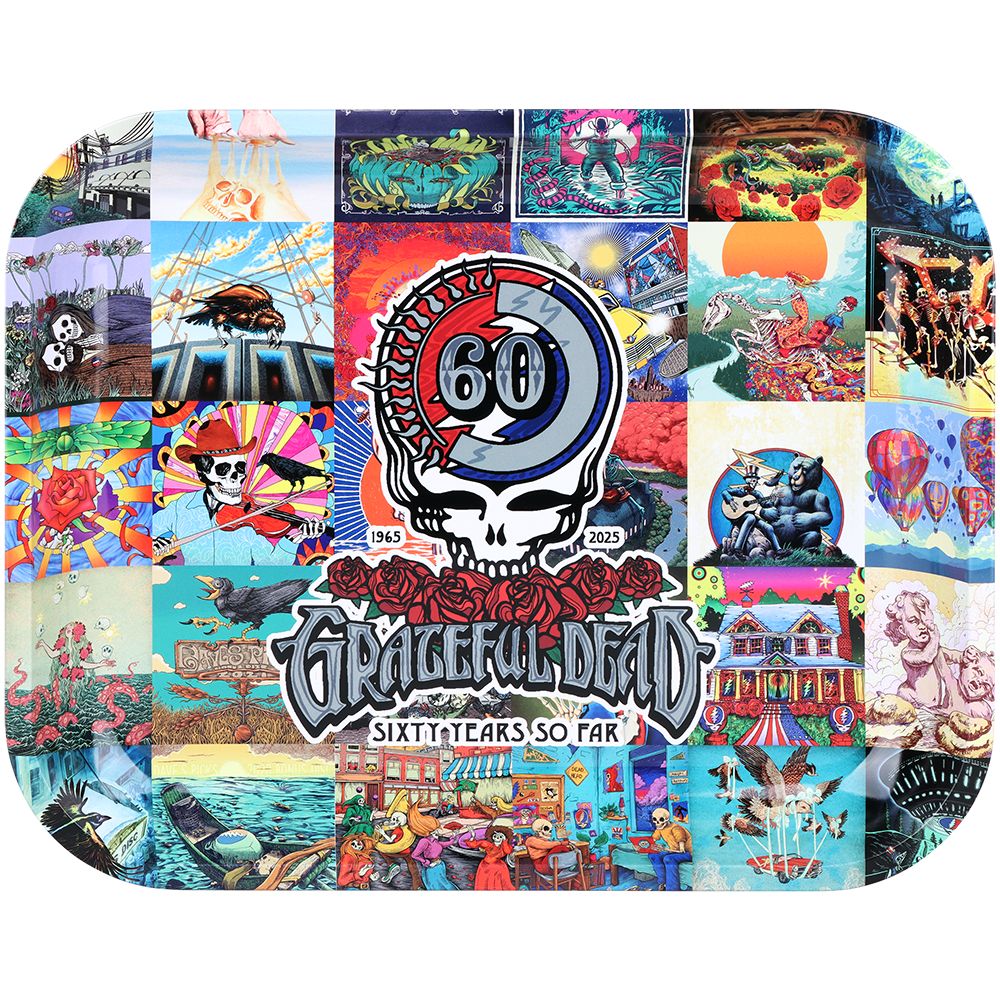 Grateful Dead x Pulsar Large Metal Rolling Tray - 60th Anniversary / 13"x11"