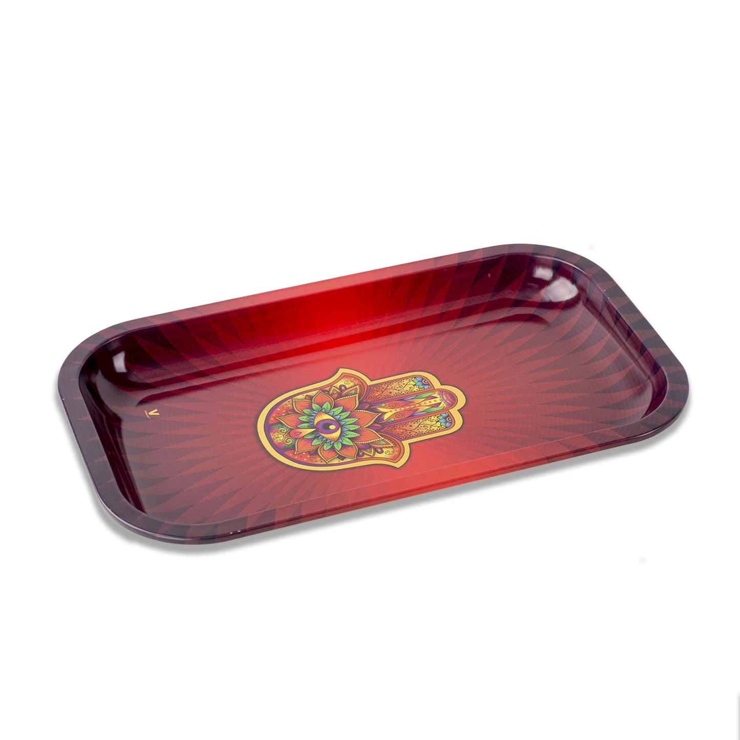 Hamsa Red Metal Tray 2 Size Options