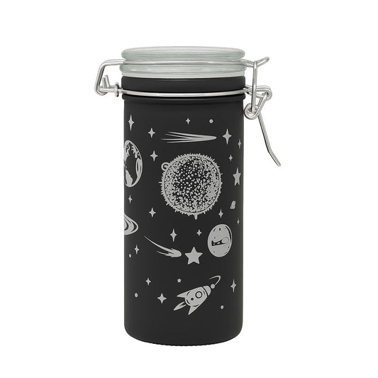 BLACK FROSTED - GALAXY STORAGE JAR TWO SIZES AVAILABLE