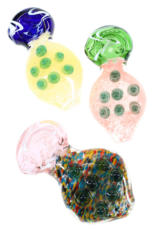Assorted Artisan Frit Glass Hand Pipe - 4 1/2”