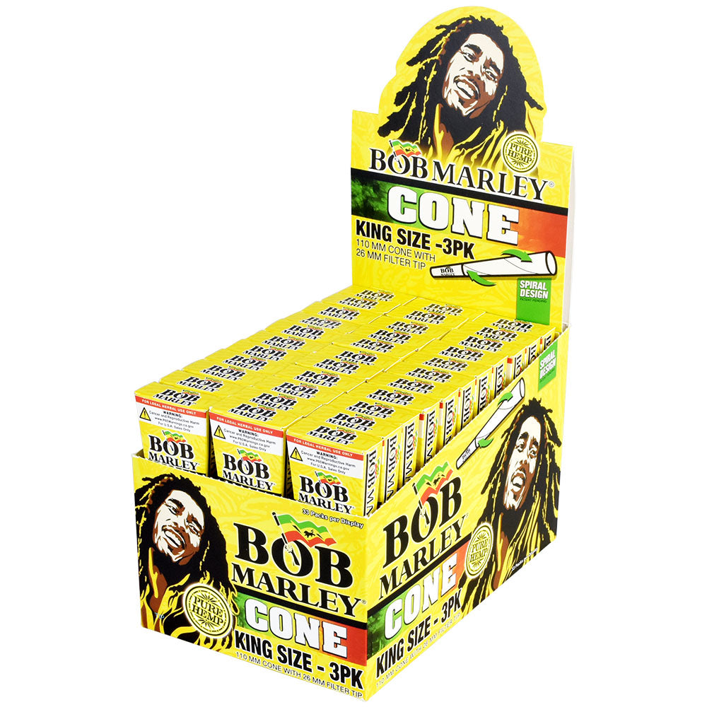 Bob Marley Pre-Rolled Hemp Cones 33pcs 2 Sizes Options