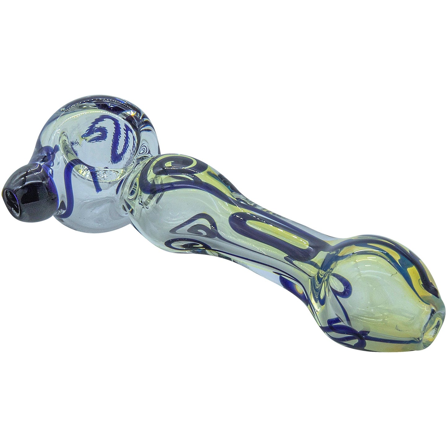 LA Pipes "Painted Warrior Spoon" Glass Pipe 5 Color Options
