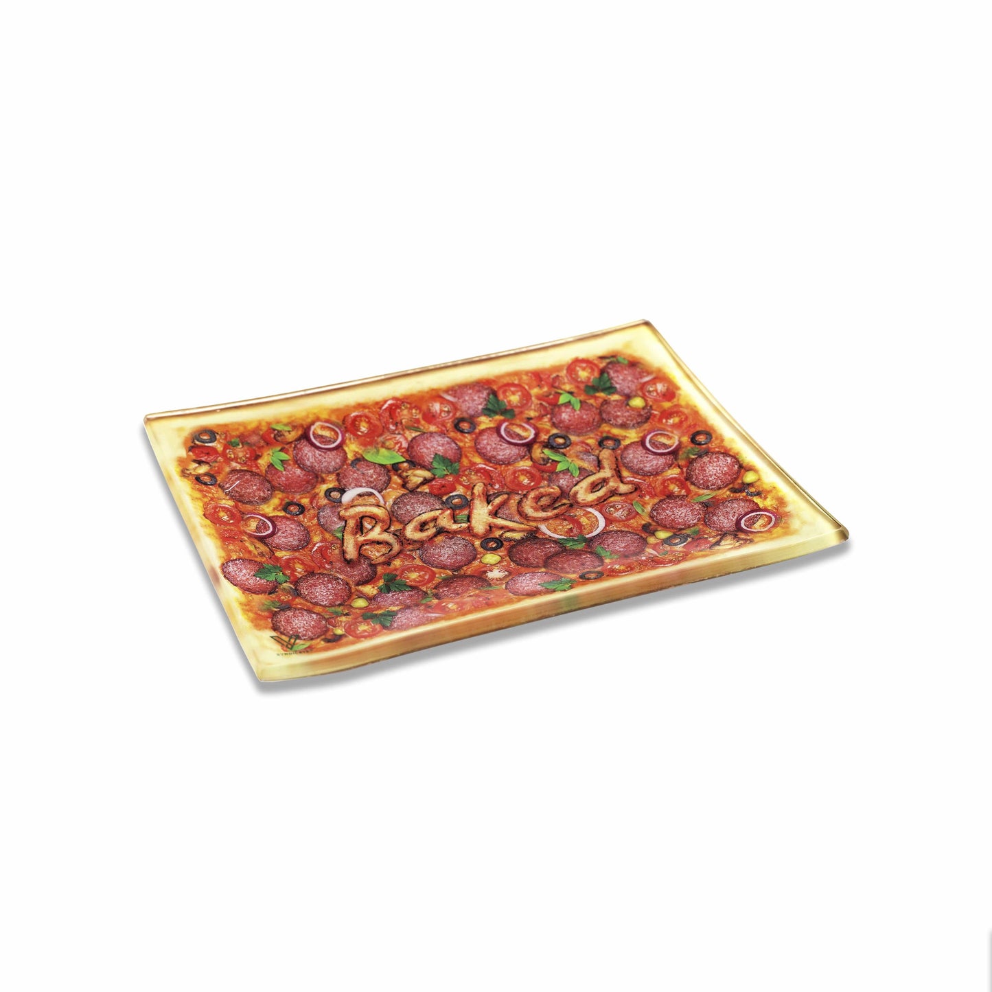 Pizza Glass Tray 2 Size Options
