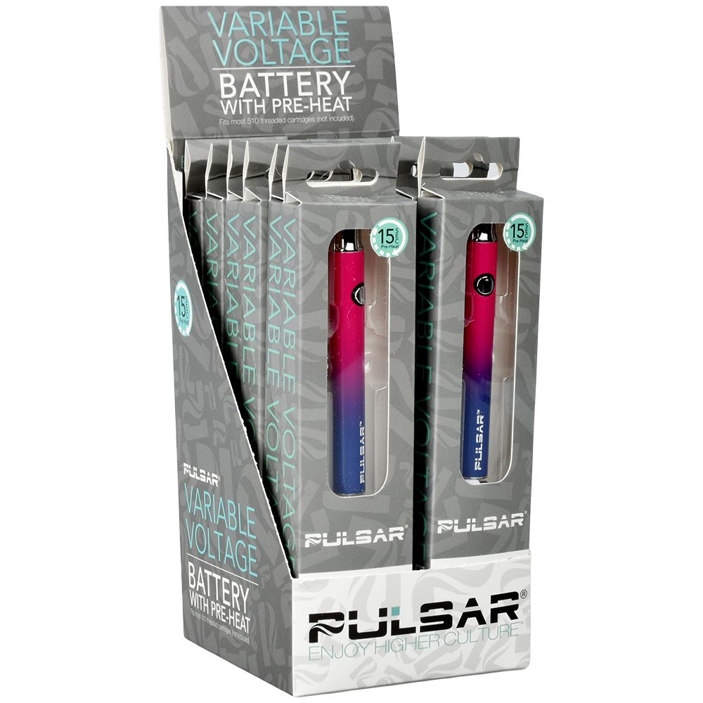 Pulsar Variable Voltage Battery w/ Preheat | 350mAh | 12ct Display 11 Color Options