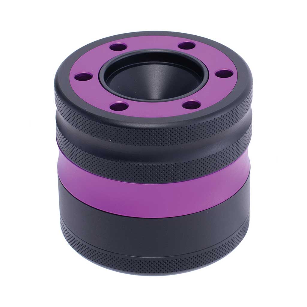 ALUMINIUM GRINDER W/ CONE HOLDER & FUNNEL MULTIPLE COLORS
