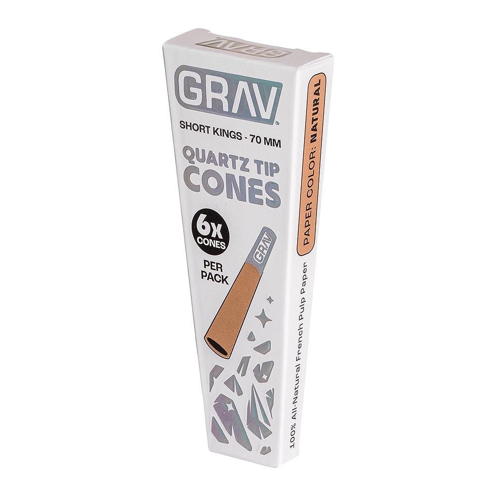 GRAV Quartz Tip Pre-Rolled Cones | Natural | 16pk Display