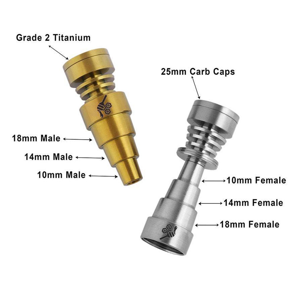 TITANIUM 6 IN 1 SKILLET DAB NAIL 2 Color Options