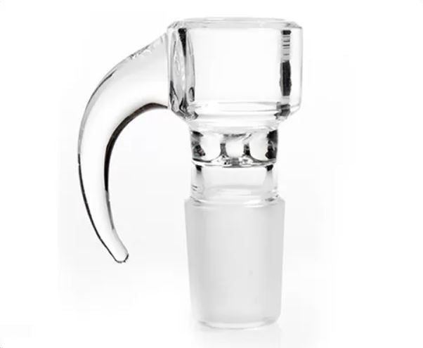 Clear Glass Arm Handle Bowls 14mm or 18mm Male Joint