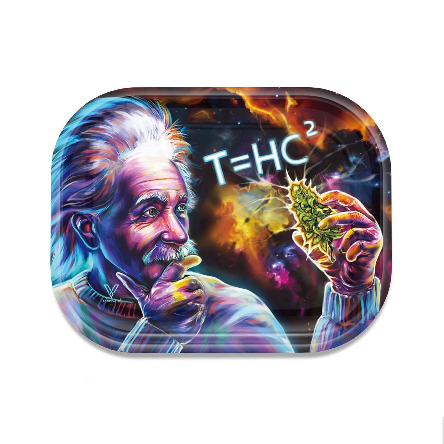 T=HC2 Einstein Black Hole Metal Rollin' Tray 2 Size Options