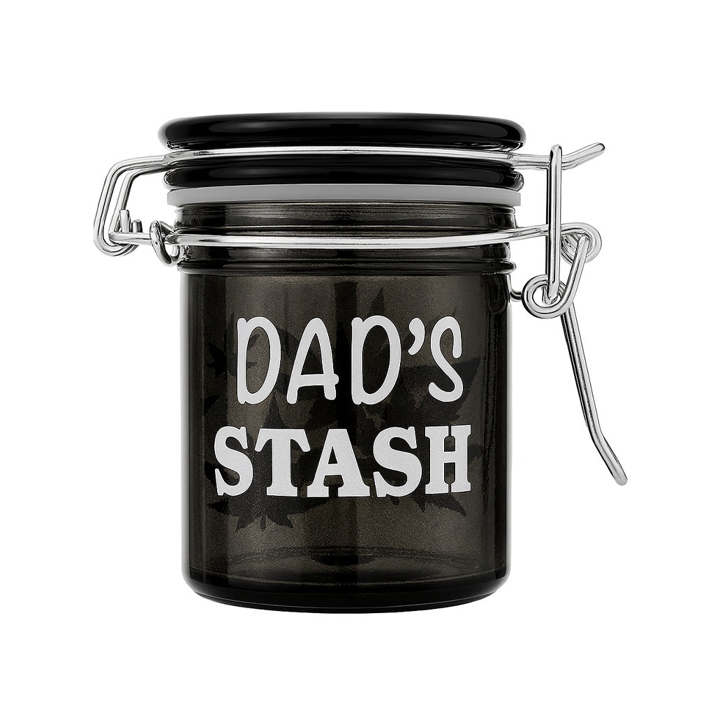 AIRTIGHT GLASS DAD'S STASH STORAGE JAR