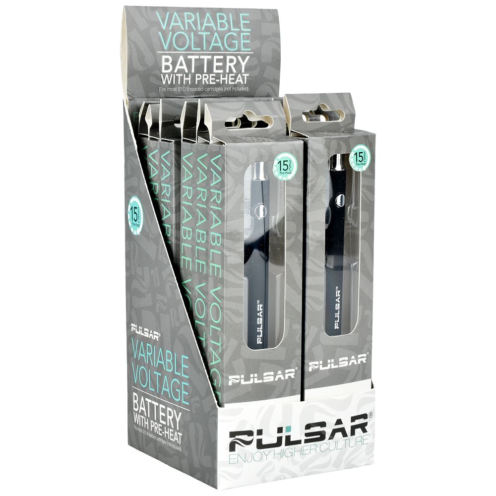 Pulsar Variable Voltage Battery w/ Preheat | 350mAh | 12ct Display 11 Color Options