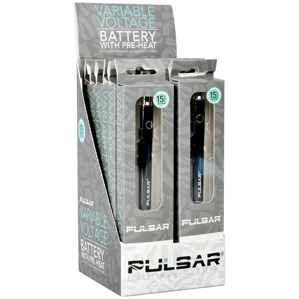 Pulsar Variable Voltage Battery w/ Preheat | 350mAh | 12ct Display 11 Color Options