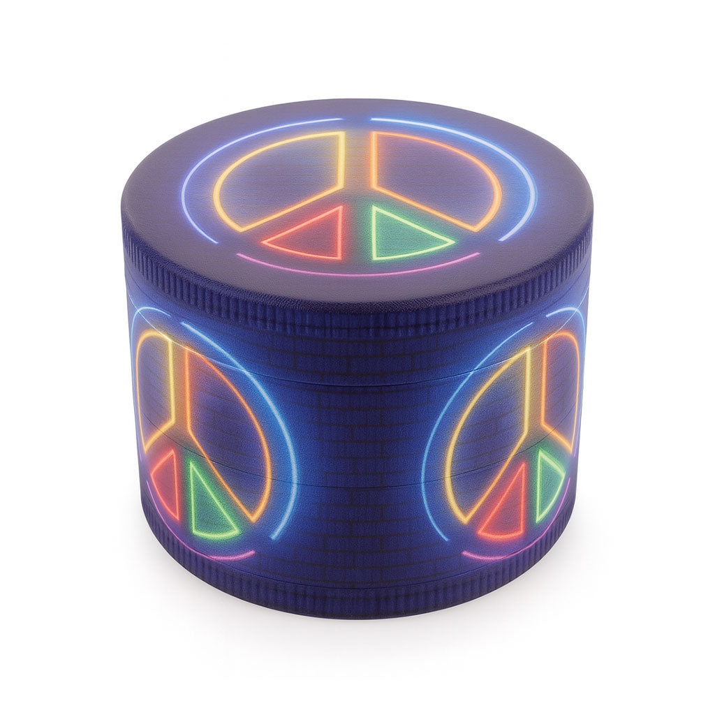 COLORFUL PSYCHEDELIC PEACE SYMBOL 4-PIECE GRINDER MULTIPLE STYLES