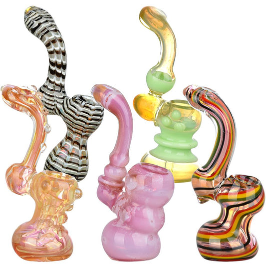 Illustrious Assortment Glass Sherlock Bubblers - 5.5" - 10ct