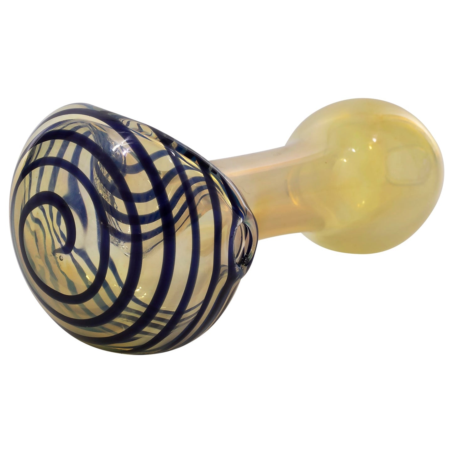 LA Pipes Spiral-Head Color Changing Glass Spoon Pipe 2 Sizes and 5 Color Options