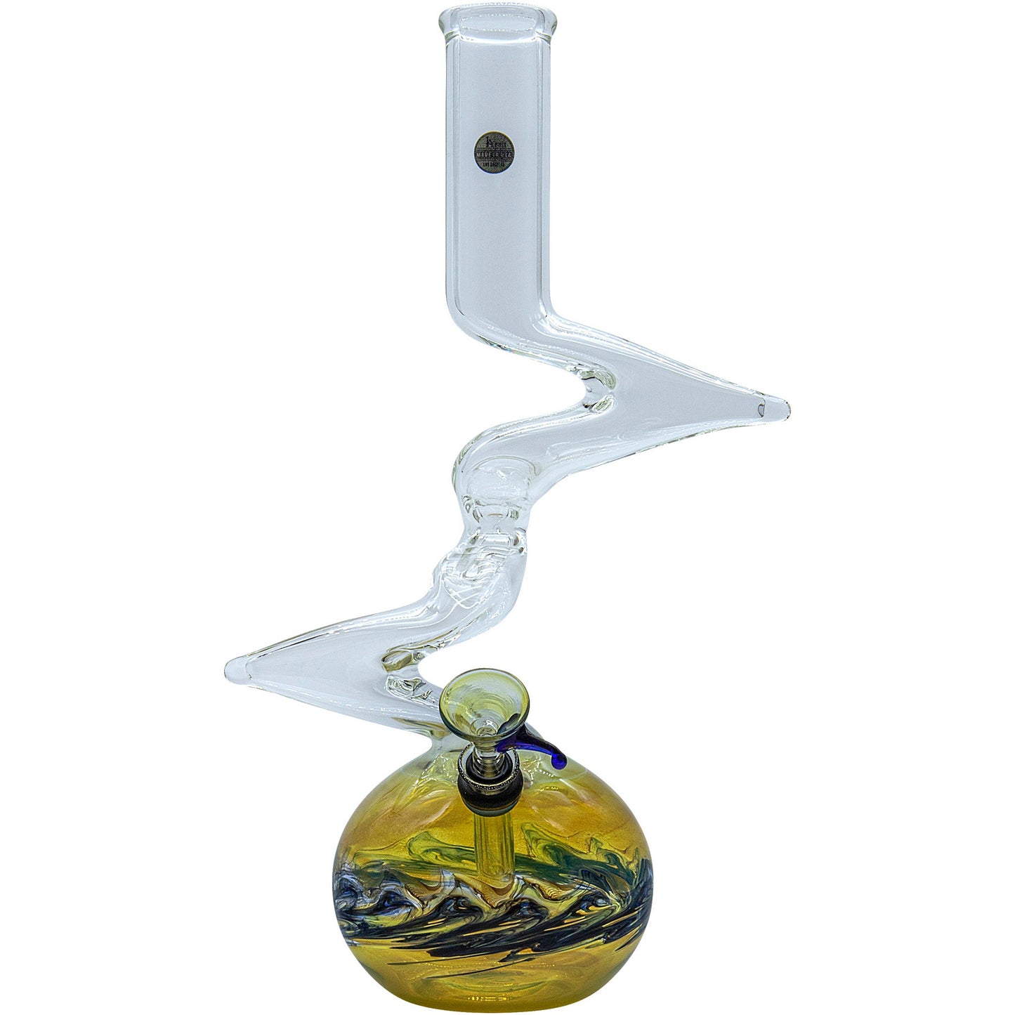 LA Pipes "Switchback" Bubble Base Bong