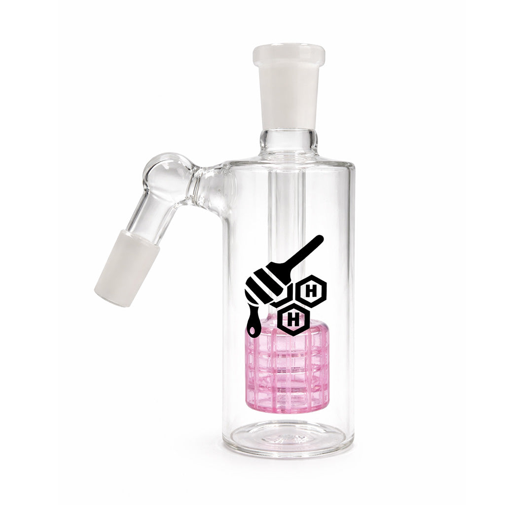 Honeybee Herb Matrix Perc Glass Cylinder Ash Catcher - 2 Angle Options & 3 Color Options