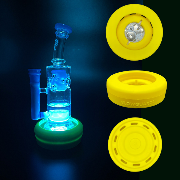 Bong Base Bumper Coin Battery 3in-4.25in Bases Silicone Fits Variety of Shapes - 8 Color Options