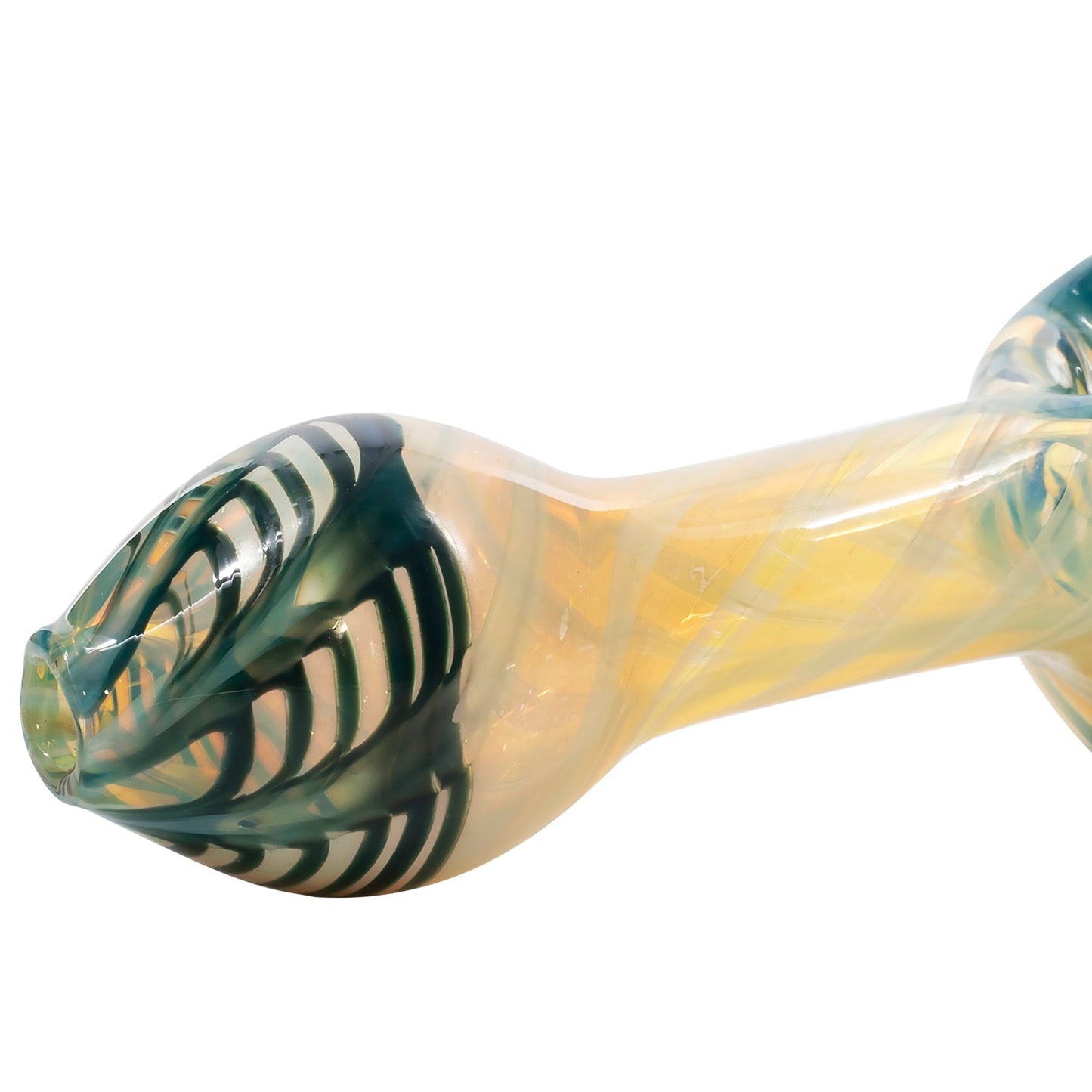 LA Pipes Twisty Cane Spoon Glass Pipe 2 Sizes & 6 Color Options