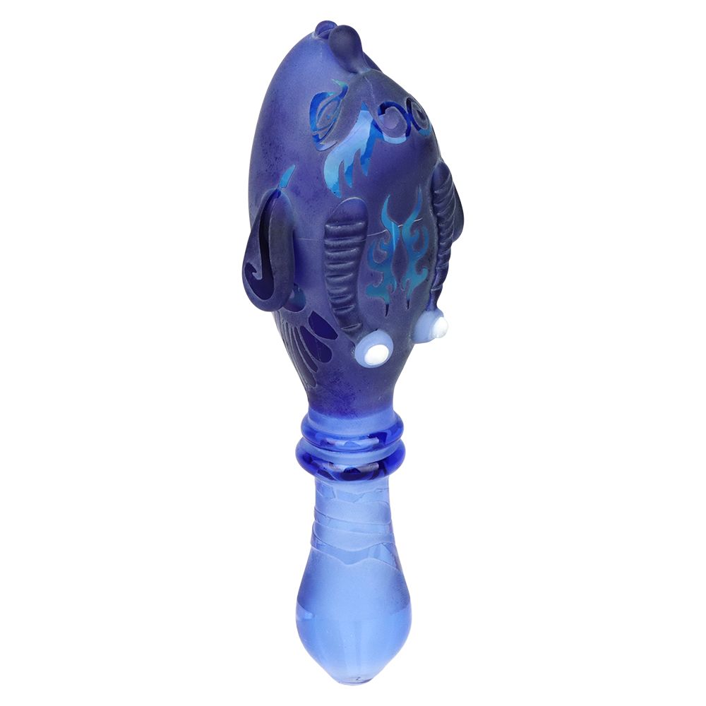 Braids of Avatar Sandblasted Glass Hand Pipe - 5.75" / Colors Vary