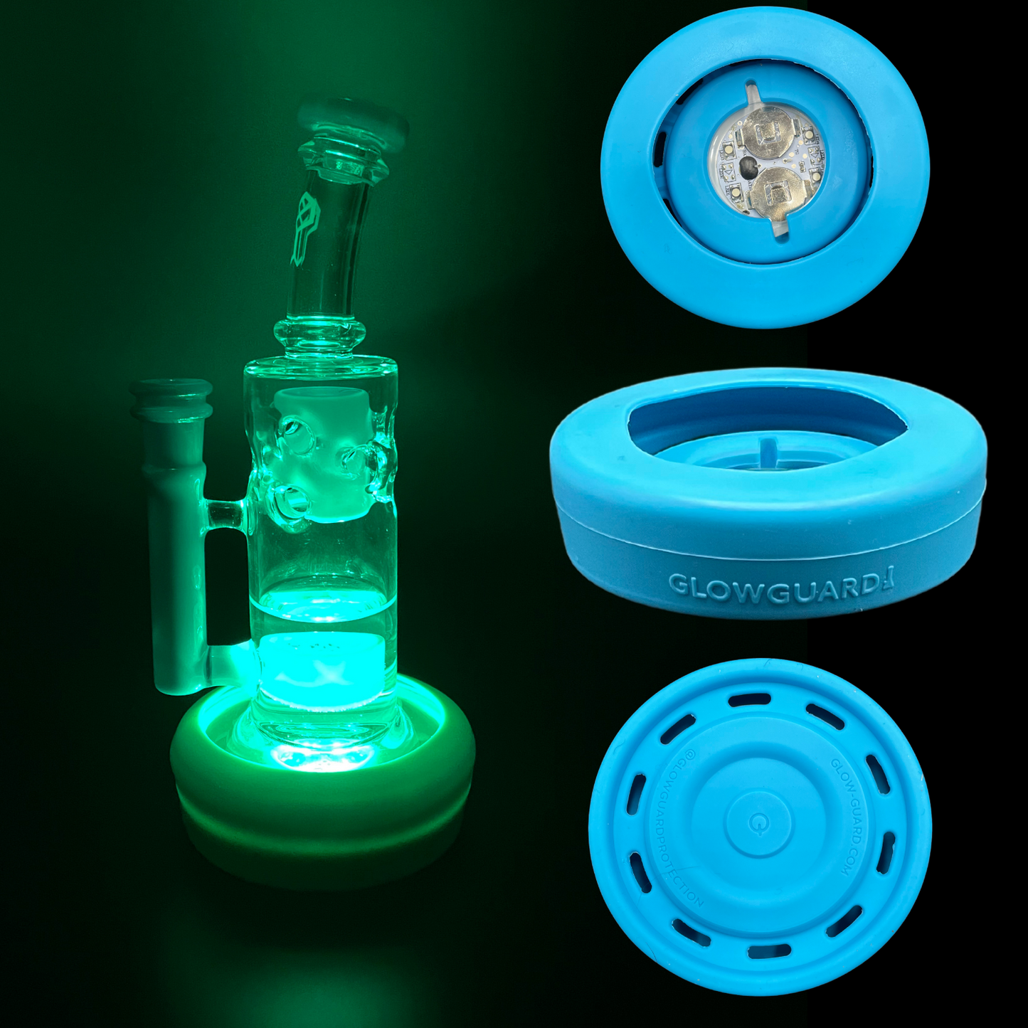Bong Base Bumper Coin Battery 3in-4.25in Bases Silicone Fits Variety of Shapes - 8 Color Options