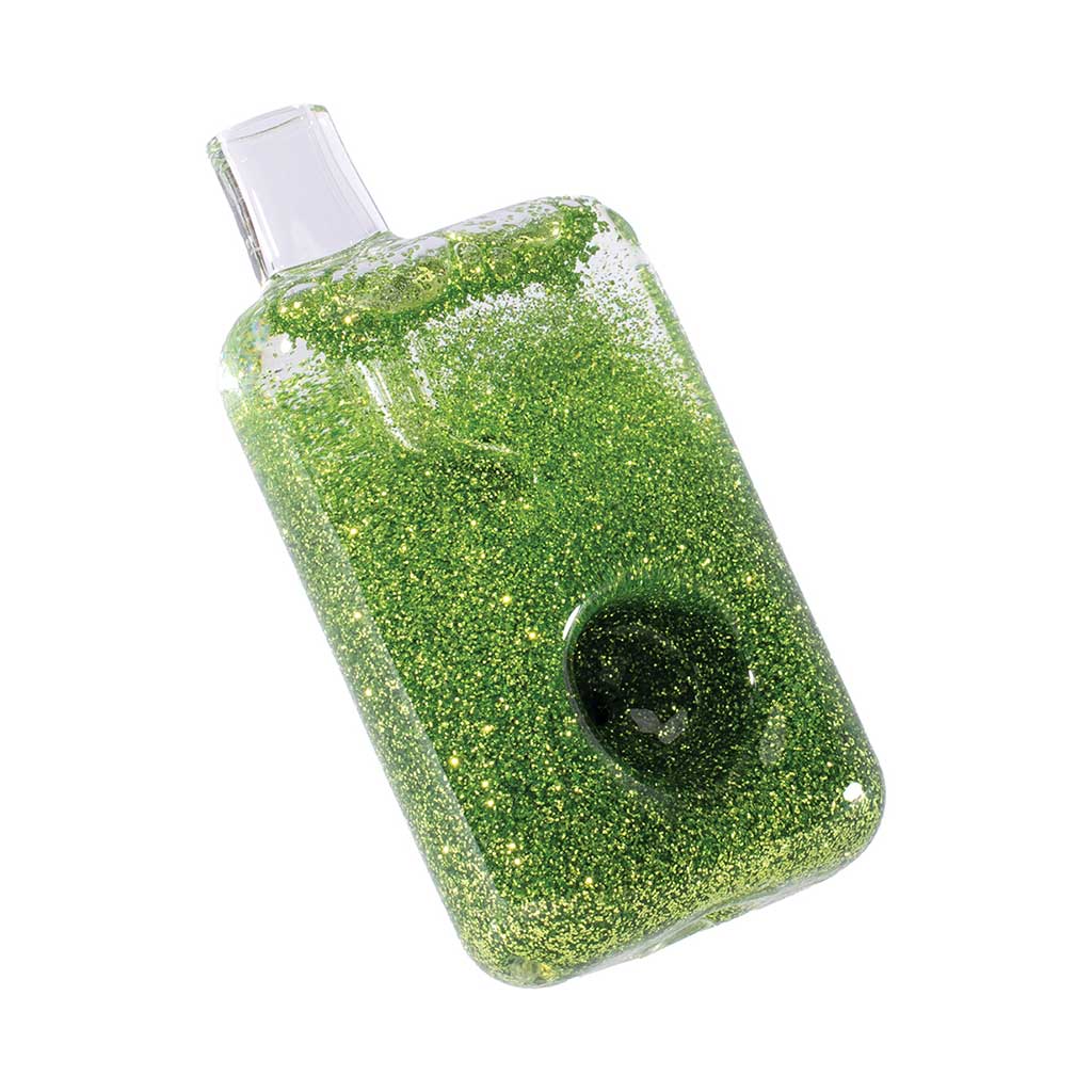 LIQUID GLITTER FREEZE SQUARE HAND PIPE MULTIPLE COLORS
