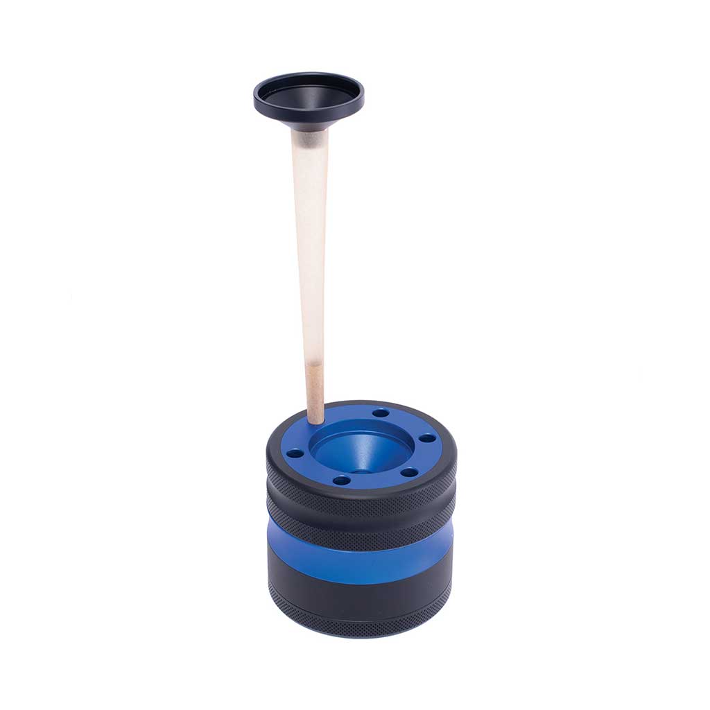 ALUMINIUM GRINDER W/ CONE HOLDER & FUNNEL MULTIPLE COLORS