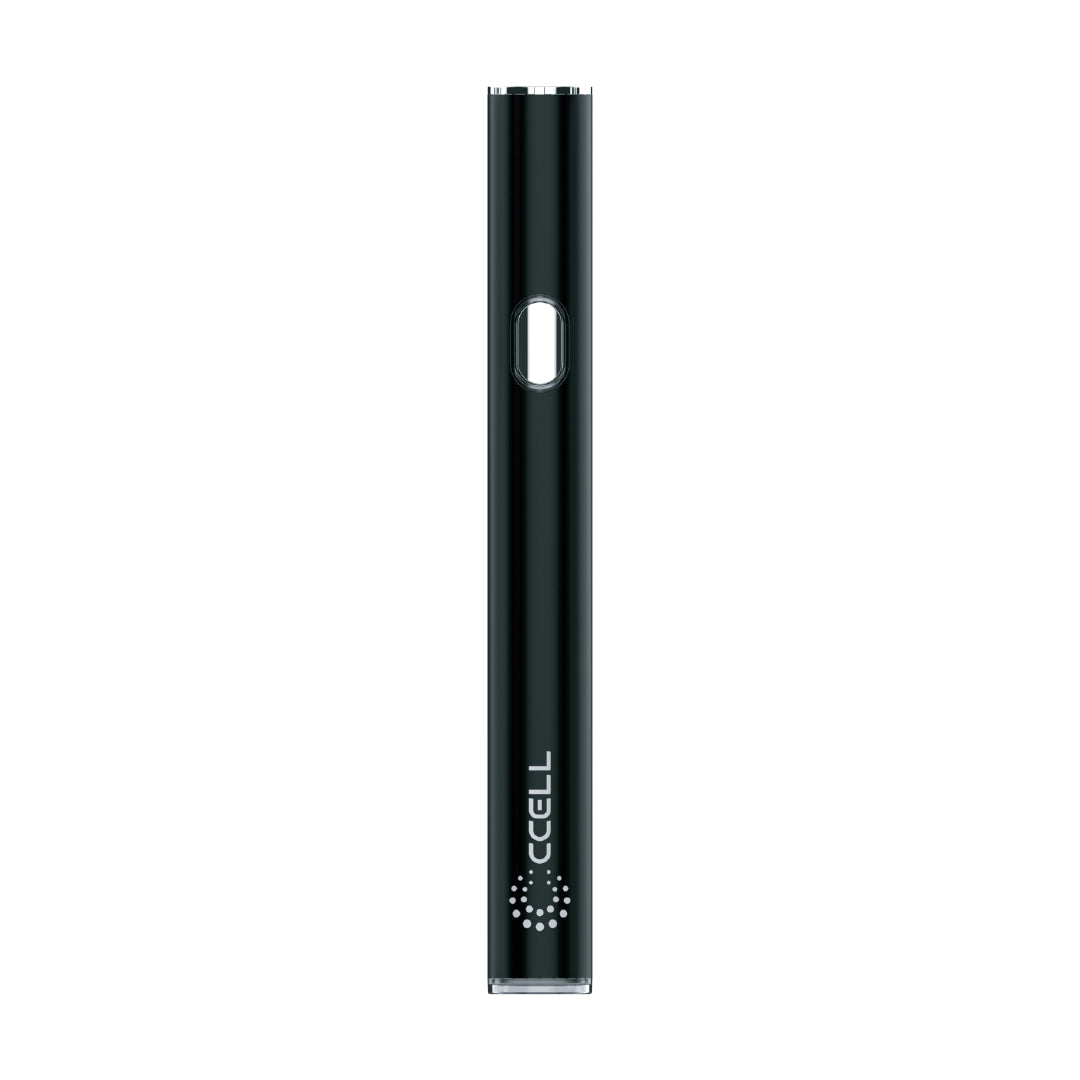 CCELL M4B Pro 510 thread battery in Black, featuring a sleek pen-style design with a bottom-dial voltage adjustment for custom heat settings.