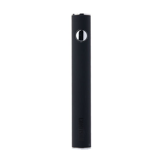 Discreet Black Cartisan Button VV 900 Dual Charge 510 Battery, engineered for power and portability with a large 900mAh capacity.