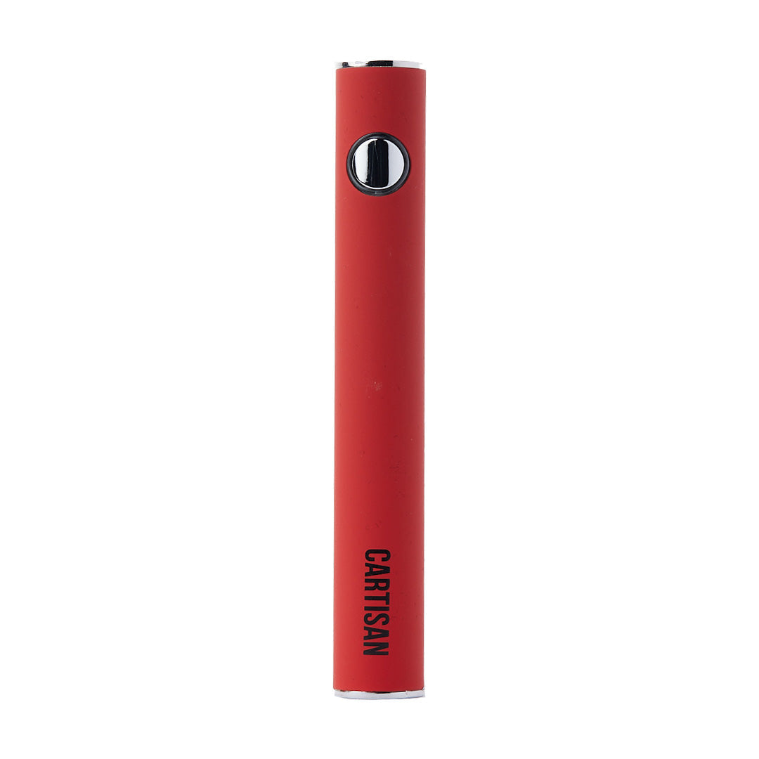 Cartisan Button VV 900 Dual Charge 510 Battery in Red, optimized for modern large-capacity 2g cartridges with seamless connectivity.