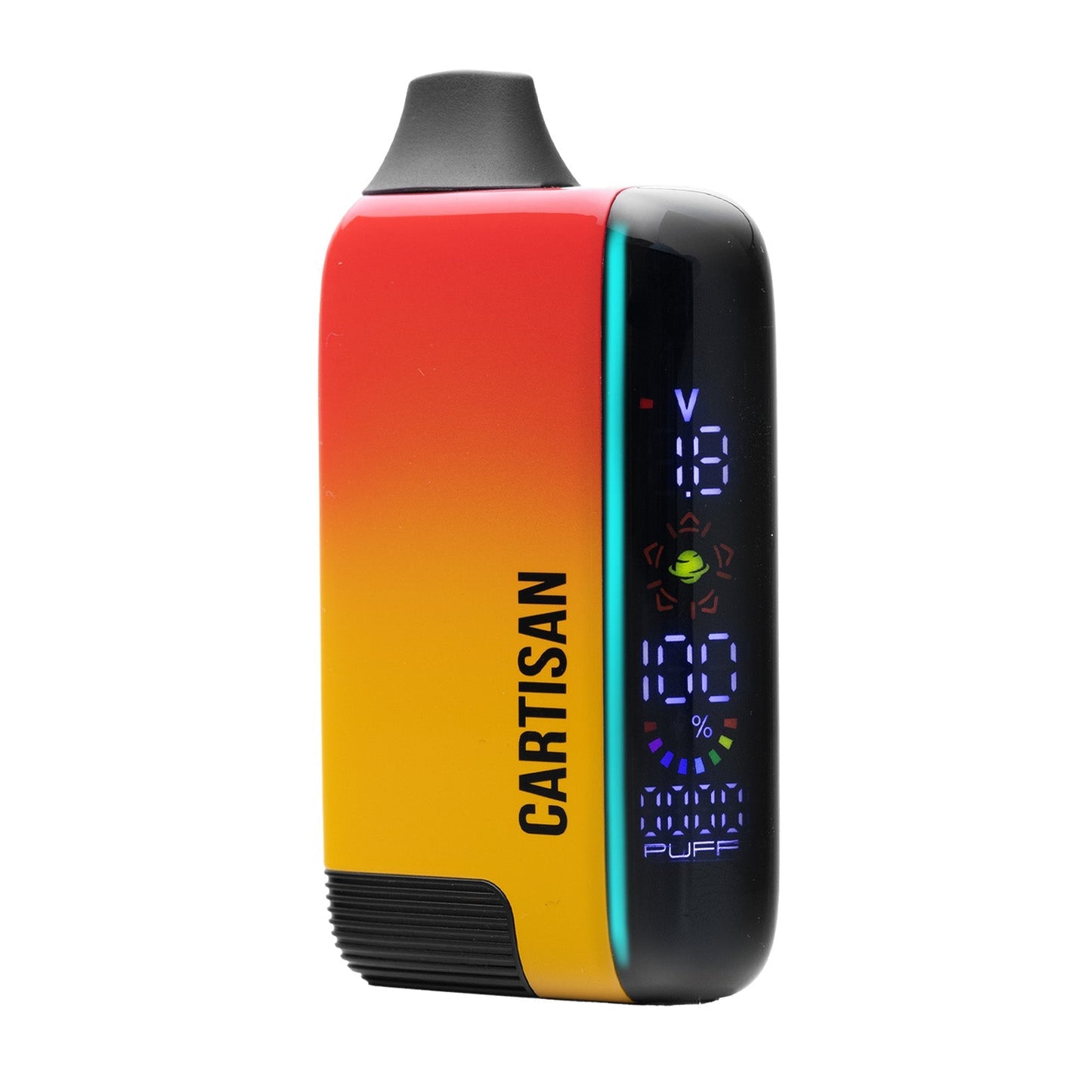 Cartisan Veil Bar Pro EVO in Blaze (Red), highlighting the vibrant metallic red chassis and the discreet, disposable-style "vape bar" form factor.