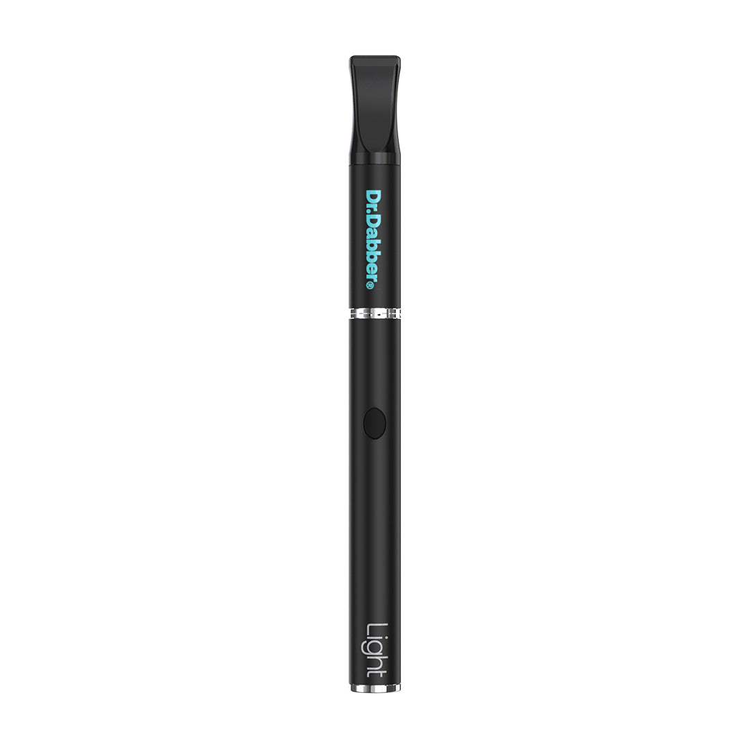 Dr. Dabber Light™ concentrate vape pen in matte black, showing the sleek, slim design and high-quality mouthpiece.