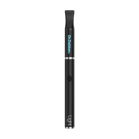 Dr. Dabber Light™ concentrate vape pen in matte black, showing the sleek, slim design and high-quality mouthpiece.