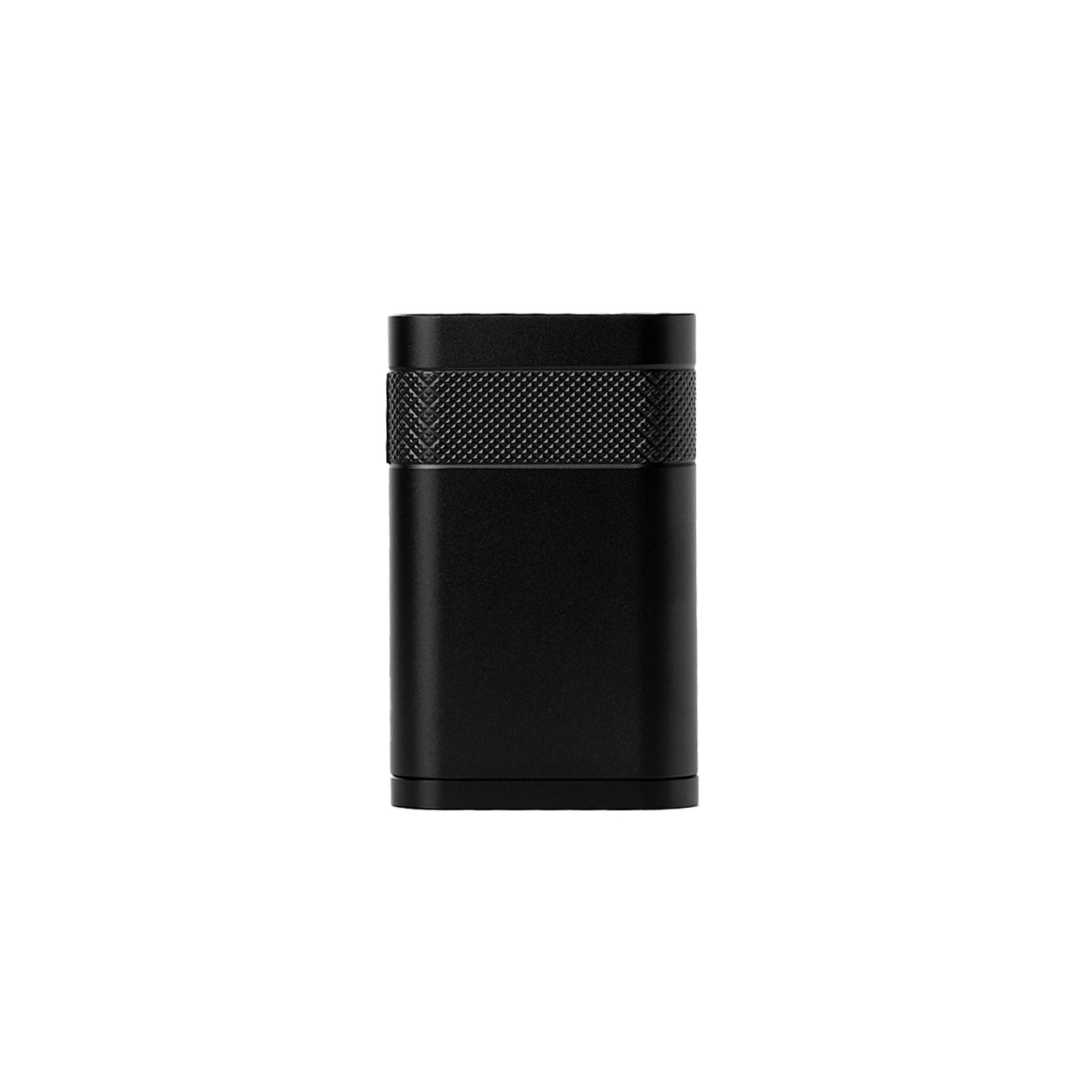 A side-profile view of the Everyday Canna Co. Ranger in Black without a cartridge installed. This shot highlights the clean lines of the machined aircraft-grade aluminum body and the recessed 510-thread opening, emphasizing the device's protected internal cartridge design.
