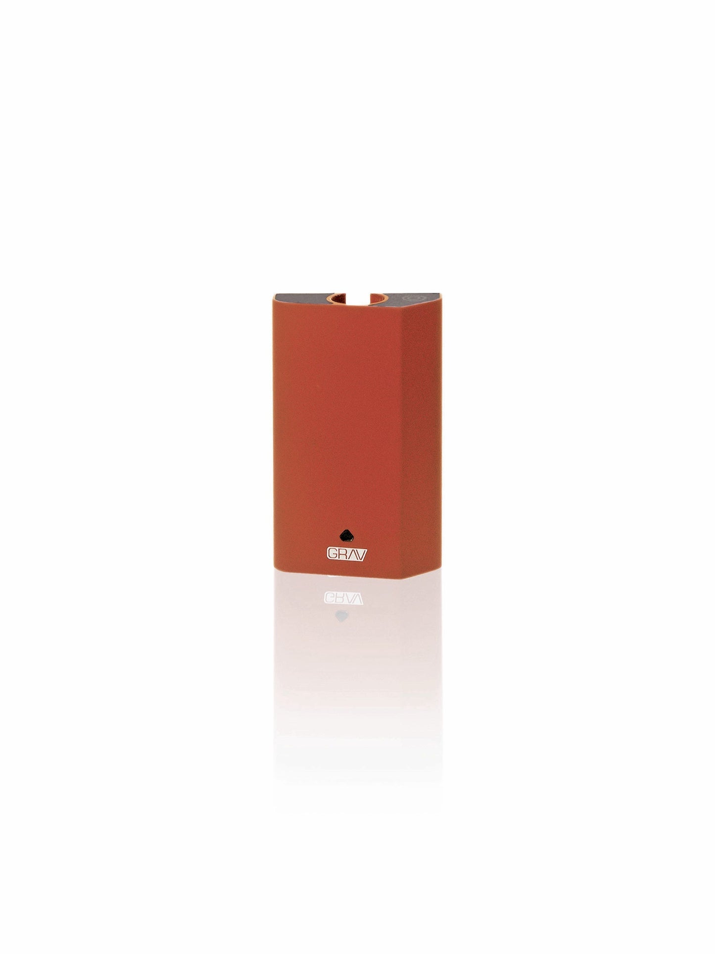 GRAV® Gem-in-Eye modular vape battery in Orange, showing the magnetic side-panels designed for pairing with a second unit.