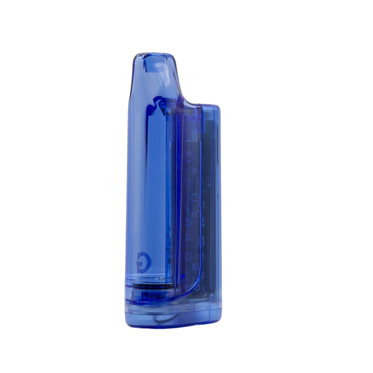 Detailed shot of the G Pen Hydout Blue Translucent shell, showing internal components and 510 threading.