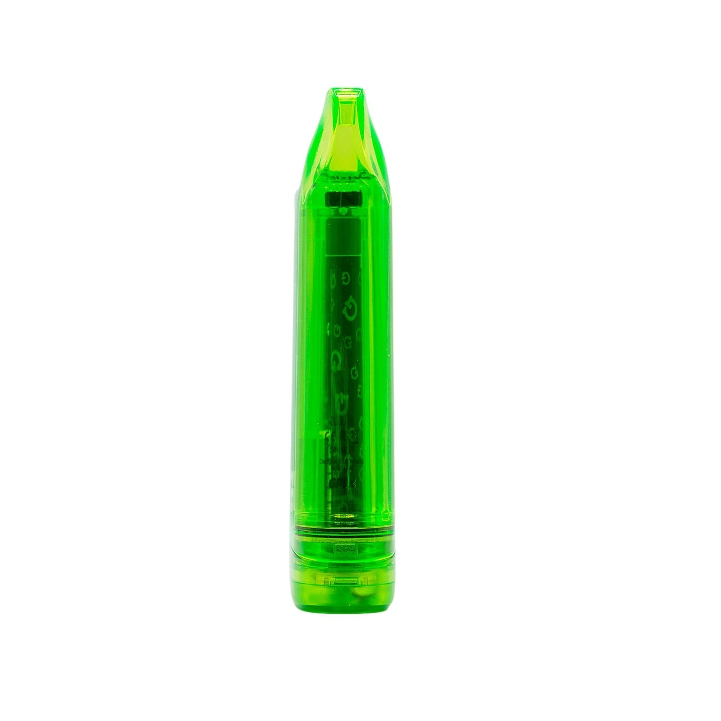 Side profile of the G Pen Hydout Green Translucent showing the slim, pocket-friendly width of the conceal battery.