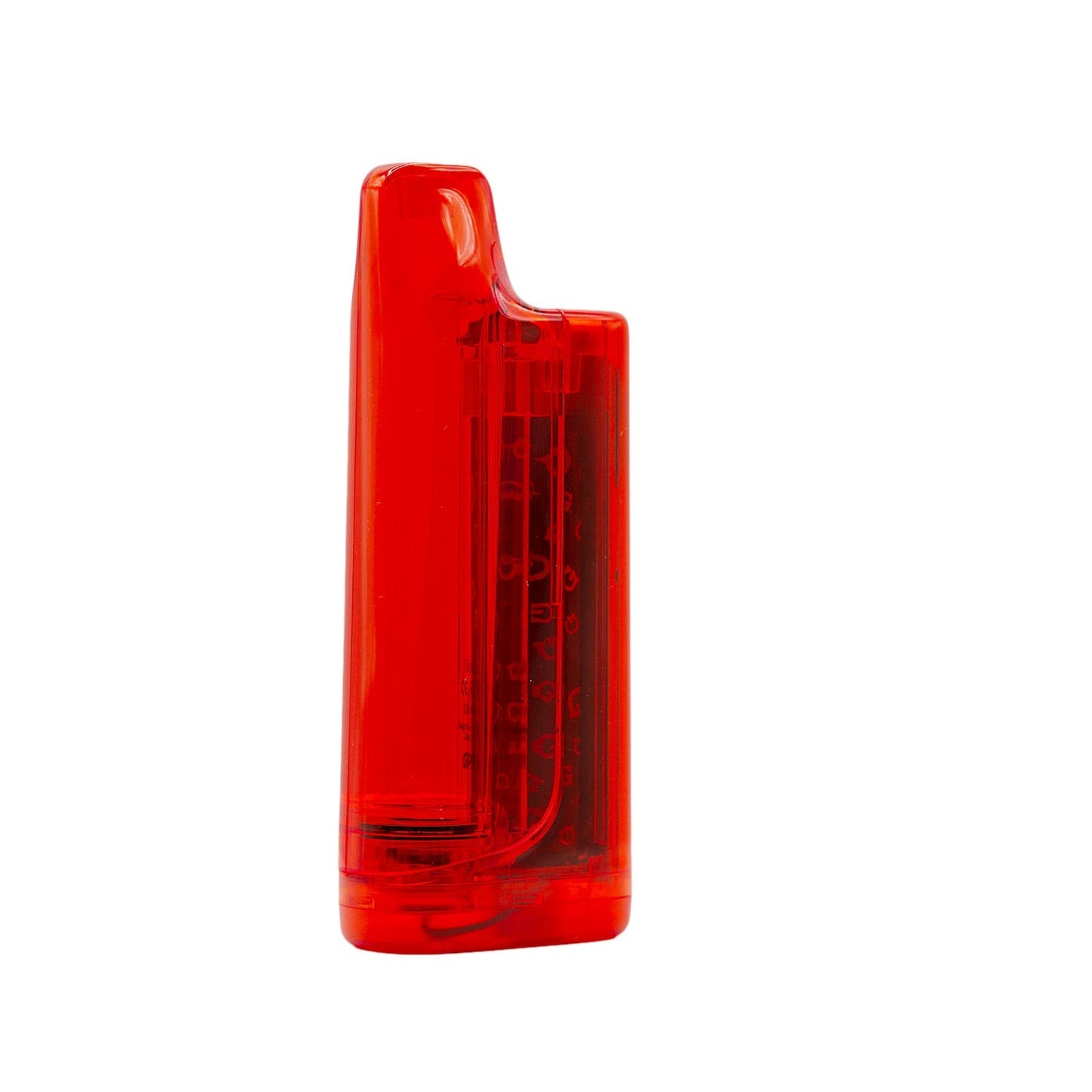 Angled rear view of the G Pen Hydout Red Translucent, highlighting the discrete, concealed-cartridge chamber.