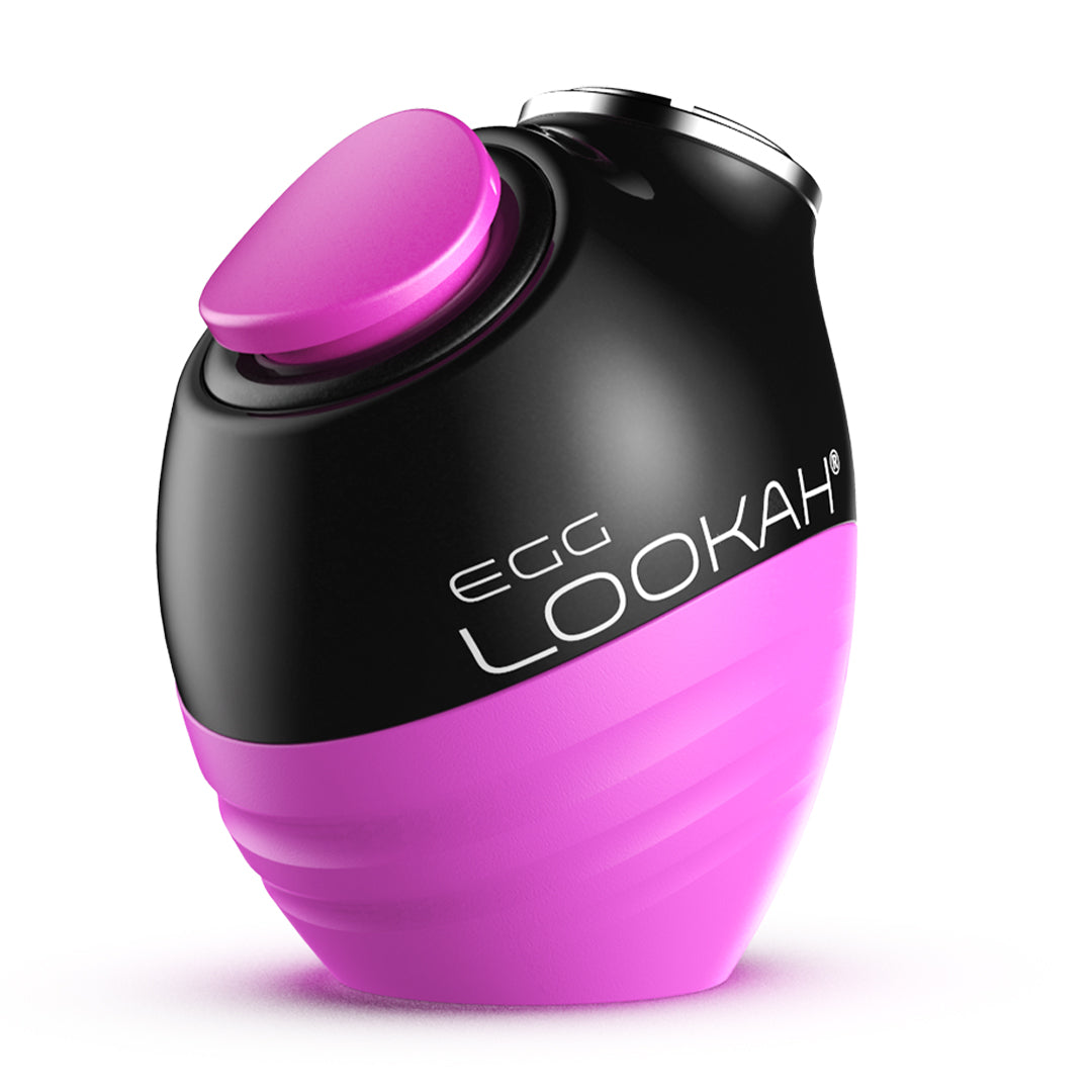LOOKAH Egg 510-threaded vaporizer in Pink, featuring a 350mAh battery and easy-access top button for 5-level voltage customization.