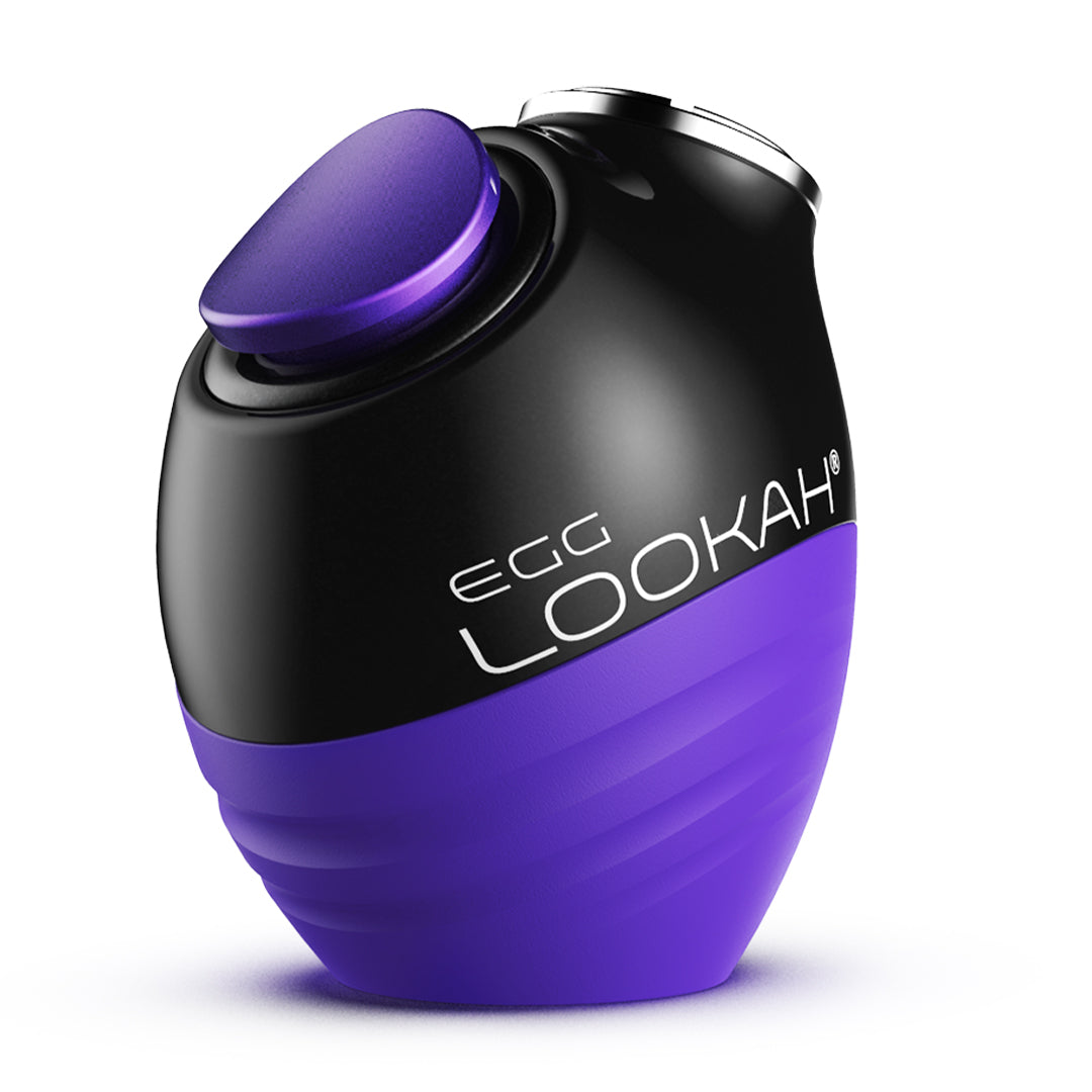 Premium LOOKAH Egg 510 battery in Purple, showcasing the sleek modern aesthetic and universal compatibility with oil cartridges.
