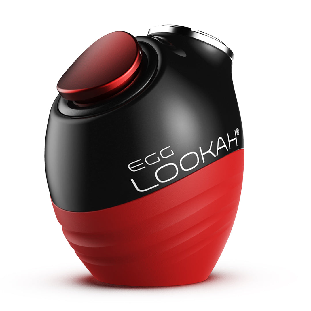 LOOKAH Egg 510-thread battery in Red, displaying the durable construction and USB-C charging port for fast, reliable power.