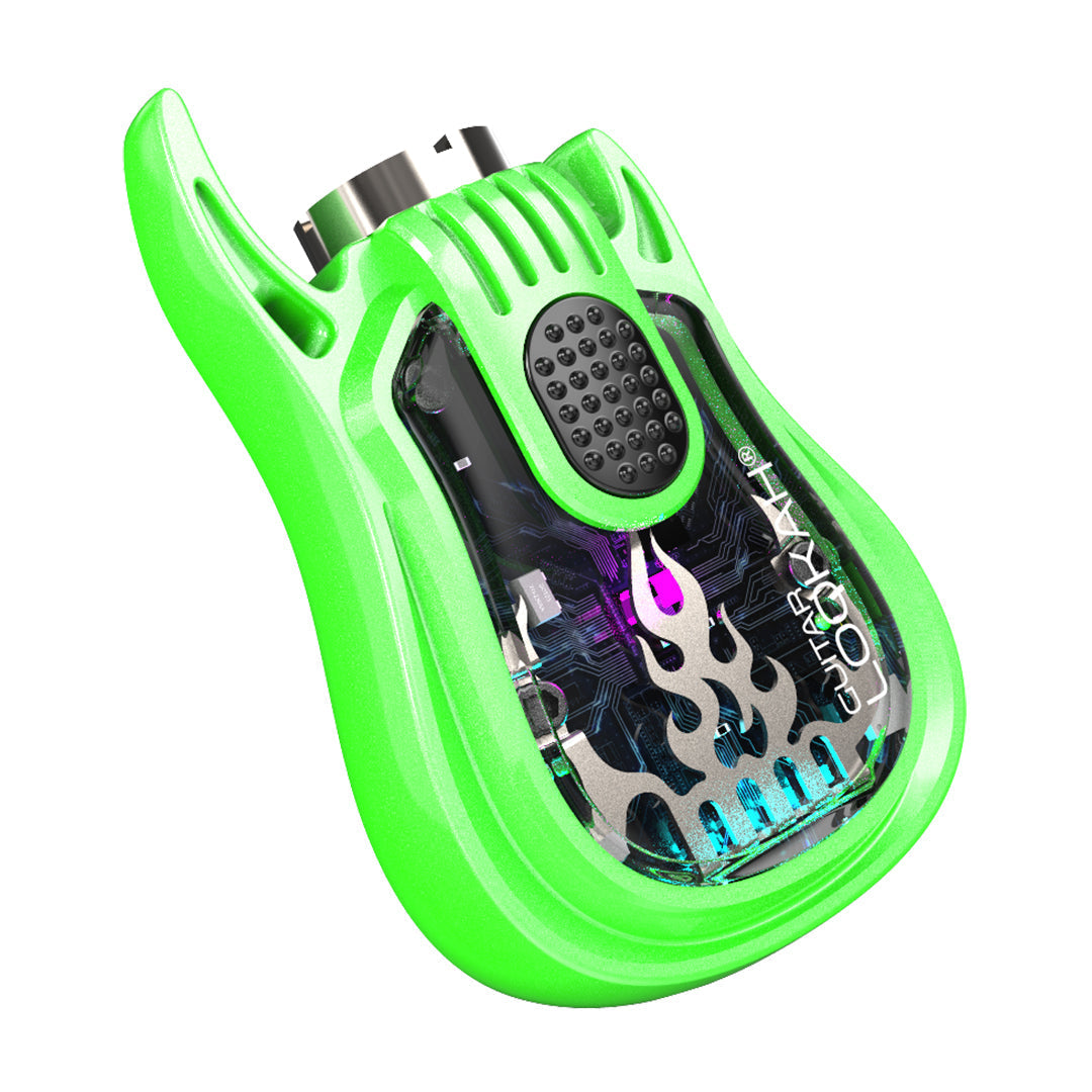 LOOKAH Guitar 510 battery in Neon Green, featuring Type-C fast charging and three variable voltage modes (3.4V, 3.7V, 4.0V).