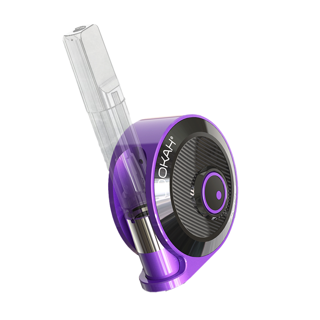 Vibrant Purple Lookah Snail 2.0 510 battery, showing the stylish translucent shell and ergonomic shape for discreet vaping.