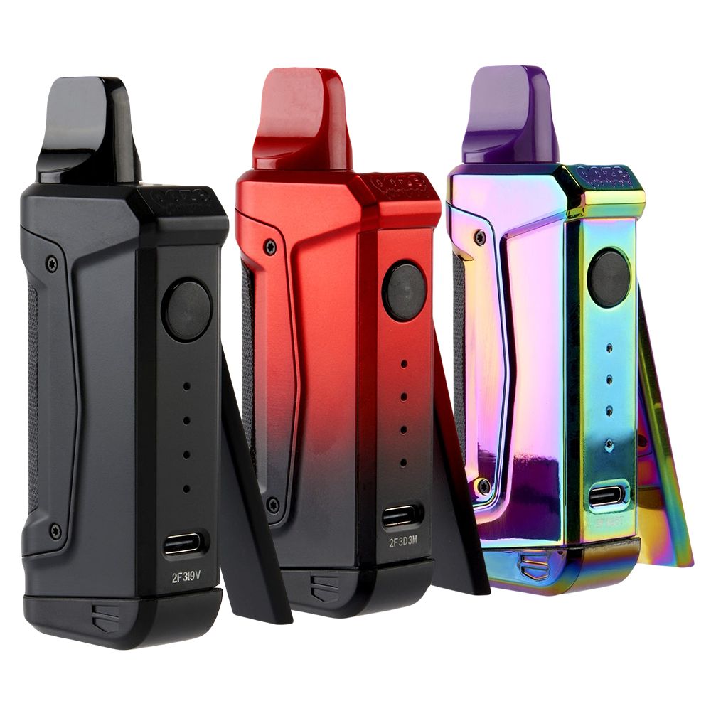 Ooze Duplex 2 C-Core collection showing the Midnight Sun, Panther Black, and Rainbow models, highlighting the diverse metallic and matte color options.
