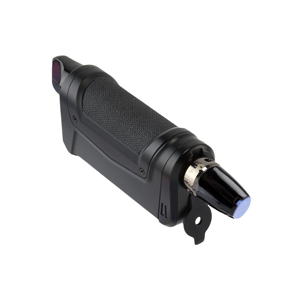 Ooze Duplex 2 in Panther Black, configured in nectar collector mode with the C-Core Onyx Atomizer attached for direct-to-concentrate dabbing.