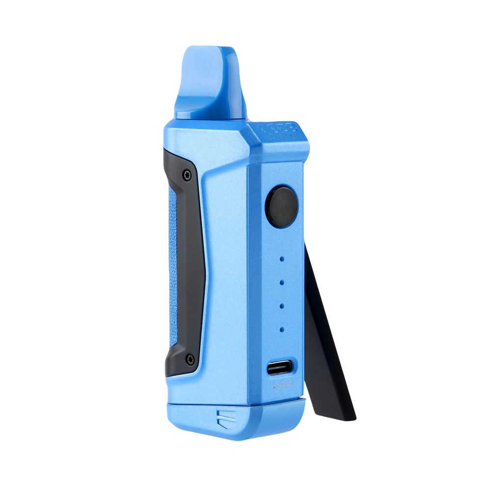 The Ooze Duplex 2 in Arctic Blue, showcasing the durable metallic chassis and ergonomic trigger power button.